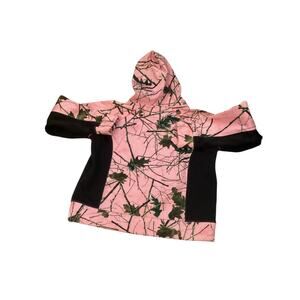 Trail Crest Pink Camouflouge Softshell Hoodie Women's Size L Outdoor Sports